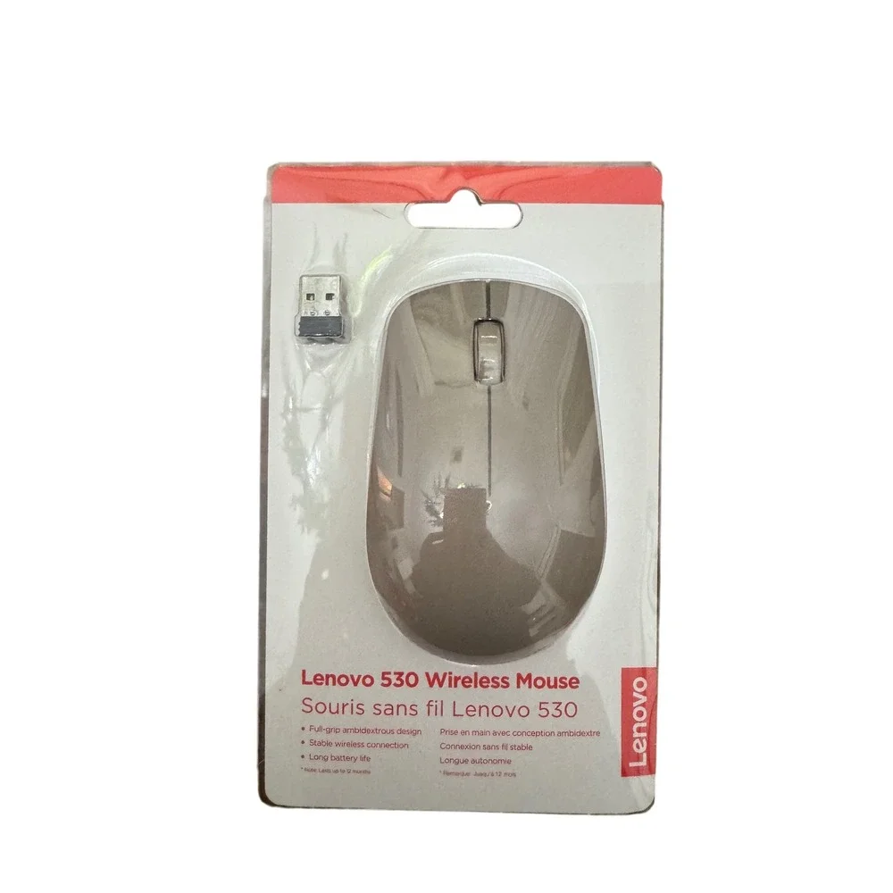 Lenovo 530 Wireless Mouse with USB Receiver‎ Full Grip Ambidextrous